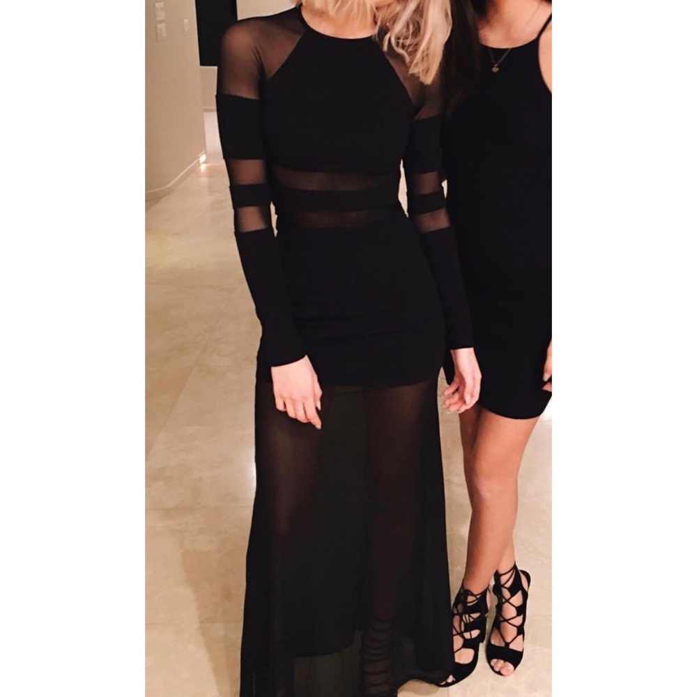 NASTYGAL cut out mesh dress